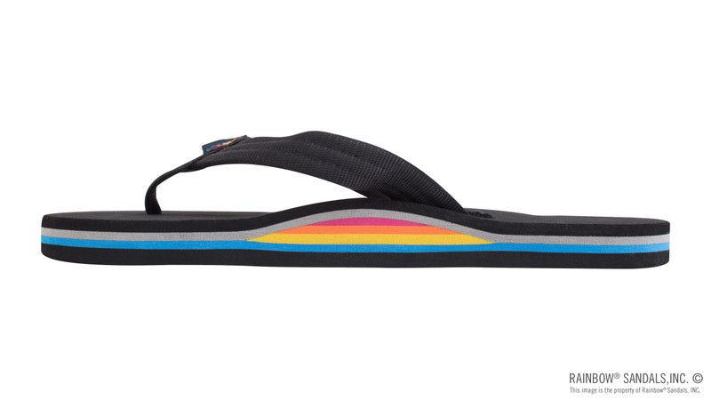 Rainbow Sandals Womenâ€™s Single Layer Classic Rubber w/EVA filled Nylon Strap, Brown/Brown, Ladies X-Large / 8.5-9.5 B(M) US - Image 2